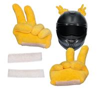 Articolo decorativo con orecchie da casco, gesti divertenti e oggetti di scena per scherzi, per casco da moto da donna, per uomini, donne e adolescenti che amano guidare in bicicletta e moto