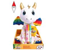 Crayola Peluche colorabile Draghetto – lavabile con 3 pennarelli
