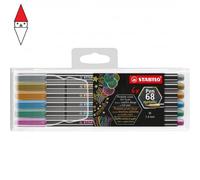 STABILO 6806/8-11-01 marcatore Medio Rame, Oro, Blu metallizzato, Verde metalliz