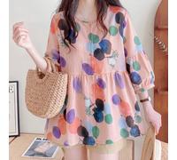 Articolo essenziale per la primavera/estate e le vacanze! Camicetta ampia a palloncino da donna, con stampe colorate e polsini arricciati unici, design a 3/4 maniche per un maggiore comfort, alla moda