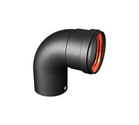 Articolo fumisteria Linea"Pellet Superior": curva 90°, ø 80 mm, colore nero