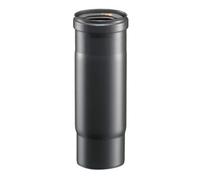 Articolo fumisteria Linea "Pellet Superior": elemento telescopico 250 mm, ø 80 mm, spessore 1,2 mm, color nero