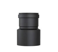 Articolo fumisteria Linea"Pellet Superior": riduzione ø 100 mm maschio, ø 80 femmina, colore nero