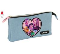 safta K-POP Demon Hunters - HUNTR/X - Astuccio Triplo, per bambini, ideale per bambini in età scolastica, comodo e versatile, resistenza, 22 x 3 x 12 cm