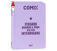 COMIX - Agenda 2027 Giornaliera 16 Mesi, Diario per Scuole Medie e Superiori, con Copertina Rigida, 576 Pagine con Grafiche e Fumetti, Ideale per Ragazzi e Ragazze, Formato Mini 11x15,3 cm