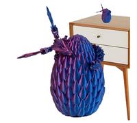 Articulated Dragon Figurine - 3D Printed Dragon In Egg, Full Articulated Crystal Dragons Toy, Collectible Fantasy Dragons Model For Boys Girls Children, Desk Display Toy Gift, Home Decoration, Birthda