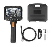 Articulating Borescope 2MP HD Handheld 360 Degree Rotating 2 Lens 5in IPS Screen Industrial Inspection Endoscope Camera with Dual Lens 8mm Probe 2000mAh Battery Kit for Automotive (5m)