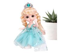 Articulée | 13 Articulations Mobiles Fille 16cm Habillage, Princesse Déguisement Accessoires Cadeau d'Anniversaire Jouet pour Fille