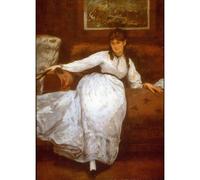 ARTICULOZY Stampa artistica su tela di qualità - Berthe Morisot by Manet - 76 x 101 cm | pronta da incorniciare | Ideale per la decorazione della casa o dell'ufficio | Ottima idea