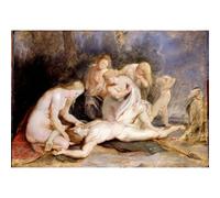 ARTICULOZY Stampa decorativa su tela arrotolata - Rubens - Venere in lutto Adone - 127 x 101 cm | Riproduzione di colori vivaci | Arte decorativa durevole e di lunga durata