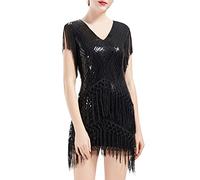 ArtiDeco - Vestito in stile Charleston anni 1920 Nero L