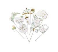 Artifetes Photobooth Kit 11 Oh Baby eucalipto Dorato e Accessori Dorati