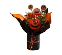 Artificial Autumn Bouquet - Halloween Pumpkin Flowers | Gothic Bouquet Artificial Flowers, Faux Plants Decor For Adults Theme Party Autumn Haunted House Living Room Bedroom Kitchen Bathroom Home