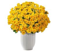Artificial Autumn Flowers - 10 Bundle Realistic Faux Plants Shrubs Outdoor Bouquet Colorful Arrangement Farmhouse Wedding Garden Decoration | with Natural Looking Leaves Structure, for Home Indoor Out