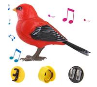 Artificial Bird Toys, Electric Interactive Toy With Light & Voice Control, Vivid Artificial Light & Voice Control, Realistic Ornaments, Outdoor Decorations For Kids, Pet Supplies For Indoor Cats