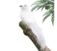 Artificial Birds for Outdoors, Garden Ornament, 5.12×1.57×1.18 Inches Lightweight Foam Feathers, Decorative Fake Birds for Home Decor Enthusiasts Study Bedroom Living Room Backyard, Peace Advocates