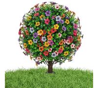 Artificial Boxwood - Piante da esterno, 60 x 40 cm, resistente ai raggi UV, artificiale topiary Ball Fake Shrubs for Garden Yard Porch Pathway Walkway Landscape Indoor Home Decor Office Hotel