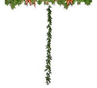 Artificial Cedar Garland - Holiday Greenery Decoration, 6Ft Reusable Christmas Garland with Natural Textured Branches for Window Styling, PVC Leaf Design with Flexible Wire for Home Décor