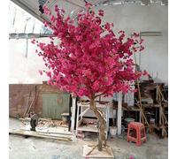 Artificial Cherry Blossom Tree, Fake Sakura FlowerSilk and Plastic FlowerHome Garden Decoration, Indoor Outdoor Replica Plant with Lifelike Leaves(1.5mx1.2m)