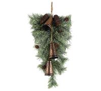 Artificial Christmas Swag, Reusable Pine Bell Holiday Décor, 24 Inch Mantle