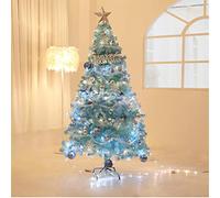 Artificial Christmas Tree Set Home Decoration Accessories Christmas Decorations for Home Tree Figurine Decor(Blue) (Size : 90CM) (60CM)