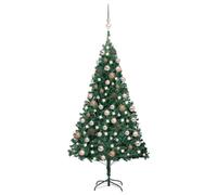 Artificial Christmas Tree with s & Ornaments, Green 120 cm, Realistic PVC Branches, Stable Metal Stand, Indoor Home Winter Decoration