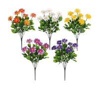 Artificial Daisy Flowers, Faux Daisy Bouquet with Lifelike Stems, UV Resistant Realistic Floral Arrangement, Table Centerpieces, Wedding Decorations, Porch Displays, Party Decor