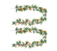 Artificial Easter Egg Garland - 2 Pieces Holiday Ornament, 5.7ft Home Indoor Party Wall Mantel, Stairs Spring Seasonal Decoration, Festive Indoor Hanging for Details, Holiday Garland Display Use