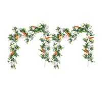 Artificial Easter Egg Garland - 2 Pieces Holiday Ornament, 5.7ft Home Indoor Party Wall Mantel, Stairs Spring Seasonal Decoration, Festive Indoor Hanging for Details, Holiday Garland Display Use