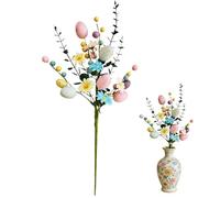 Artificial Easter Flowers - Easter Egg Flower | Festive Stem Decorations | Easters Eggs Stems Flowers For Floral Arrangement Party | Spring Flower Stems Egg Twig Branches | Table Centerpiece Gathering