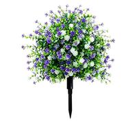 Artificial Eucalyptus & Violet Bundle - UV-Resistant Outdoor Floral Decor,