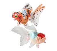 Artificial Fish, 2-Piece Decoration Set, Realistic Floating Ornament, Compact Colorful Aquarium Accessory for Kids, Home Display, Pool Decor, Tank Enhancement Use