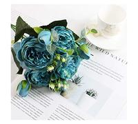 Artificial Flowers 1 Bouquet of Silk Peonies Home Decorative Accessories (Couleur : Light Rose) (Blue)