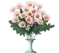 Artificial Flowers For Outdoors,Artificial Plants Fake Chamomile Bouquet | Table Centerpieces, Home Accessories For House Garden Office Hotel Planter Living Room Bathroom Backyard Pathway Basket Porch