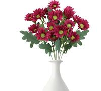 Artificial Flowers For Outdoors,Artificial Plants Fake Chamomile Bouquet | Table Centerpieces, Home Accessories For House Garden Office Hotel Planter Living Room Bathroom Backyard Pathway Basket Porch