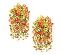 Artificial Flowers Indoor | 2 Pieces Realistic Artificial Home Decor,Front Door Decorations - for Home Porch Deck Door Wall Gazebo Front Courtyard Balconies Spring Fall