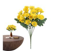 Artificial Flowers Outdoor, Fake Waterproof Floral Stems, Weatherproof Decorative Everlasting Plants for Garden, Window Box, Porch Pot, Walkway, Balcony, Patio, Orange, Red, Yellow
