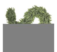 Artificial Garland, Christmas Wreath, 8.8ft Holiday Decoration with Faux Vines, Greenery Decor for Living Room, Wedding, Wall, Staircase, Home, Dorms, Apartment, Dining Table Green