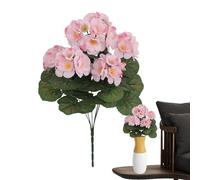 Artificial Geranium Flowers - 14.17x7.87 In ,Realistic UV Resistant Fake Geranium, Long-Lasting Vibe | Artistic Aesthetic Simulation Flowers For Living Rooms, Bedrooms, Dining Rooms, Weddings, Parties