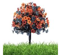 Artificial Halloween Flowers With Stakes, UV Resistant Pumpkin Eyeball Pick
