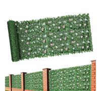 Artificial Ivy Fence - Patio Privacy Screen, Faux Ivy Leaf Hedge Panel, Decorative Garden Wall Cover, Outdoor Greenery Decor | Balcony Pool Wedding Backdrop Home Apartment Commercial Space Privacy
