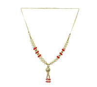 Artificial Mala Pearl Beads Garland Haar Moti Mala for Idol-Mala for God Statues Accessories Pooja Sringar Articles Ornament Indian Traditional Festival Ganesha Decorations(Size:-7")(Multicolour)