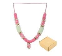 Artificial Mala Rose Flowers Ribbon Garland Capelli Mala for Idol-Mala for God Statues Accessories Pooja Sringar Articles Ornamento for Indian Traditional Festival (dimensioni: -11") (rosa)