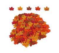 Artificial Maple Leaves 500 Pcs Silk Lifelike Autumn Leaf Garland 5 Assorted Colors Halloween Thanksgiving Table Decor