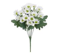 Artificial Mums For Outdoors - UV Resistant Fake Flowers | Fade Resistant Porch Decor With Eucalyptus Leaves | Realistic Weatherproof Flores For Garden, Grave, Cemetery, Front Yard, Patio, And Window