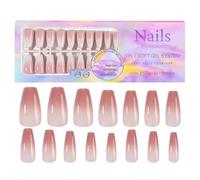 Artificial Nails Short, False Gradient Nails, Gradient Press on Nails, Colorful Fake Nail, Vibrant and Colorful 150-Piece Artificial Nail Set Featuring Gradient Designs Stylish Look