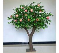 Artificial Peach Tree, Decorative Fake Fruit Freestanding Simulation for Supermarket Boutique Window Display(4.5M)