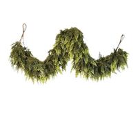 Artificial Pine Christmas Garland - Flessibile Iron Wire Core, UV-Resistant Greenery, Heavy Duty Outdoor Porch Decor, 9FT Realistic Needle Texture, Versatile Staircase & Railing Wrap | for Home