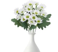Artificial Plants Flowers - Faux Chrysanthemum Fall Decor System, Decorative Silk Floral Arrangement Set, Potted Planter Garland Pathway Living Room Bathroom Kitchen Home Styling Unit | Garden Usage