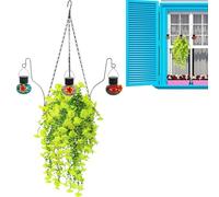 Artificial Plants for Backyard Birding Spring Fall Front Door Wall Deck Porch Gazebo | Fake Flowers for Outside - Realistic Fake Flowers with Bird Feeder